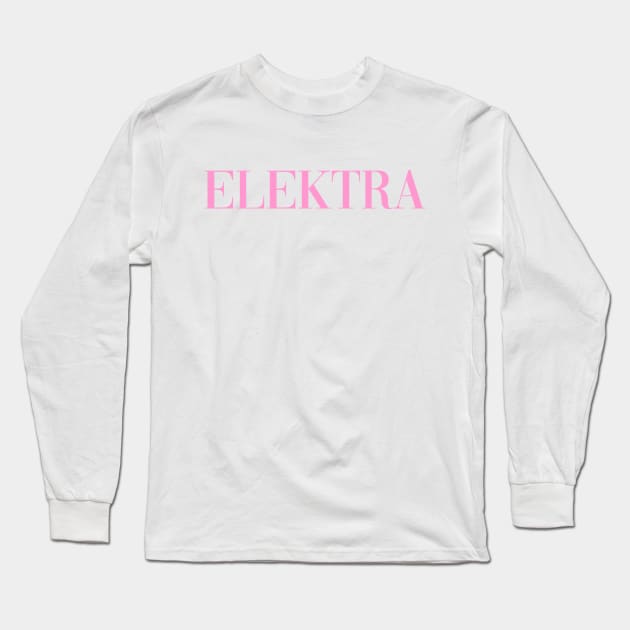 Elektra - Pose - Pink Long Sleeve T-Shirt by deanbeckton